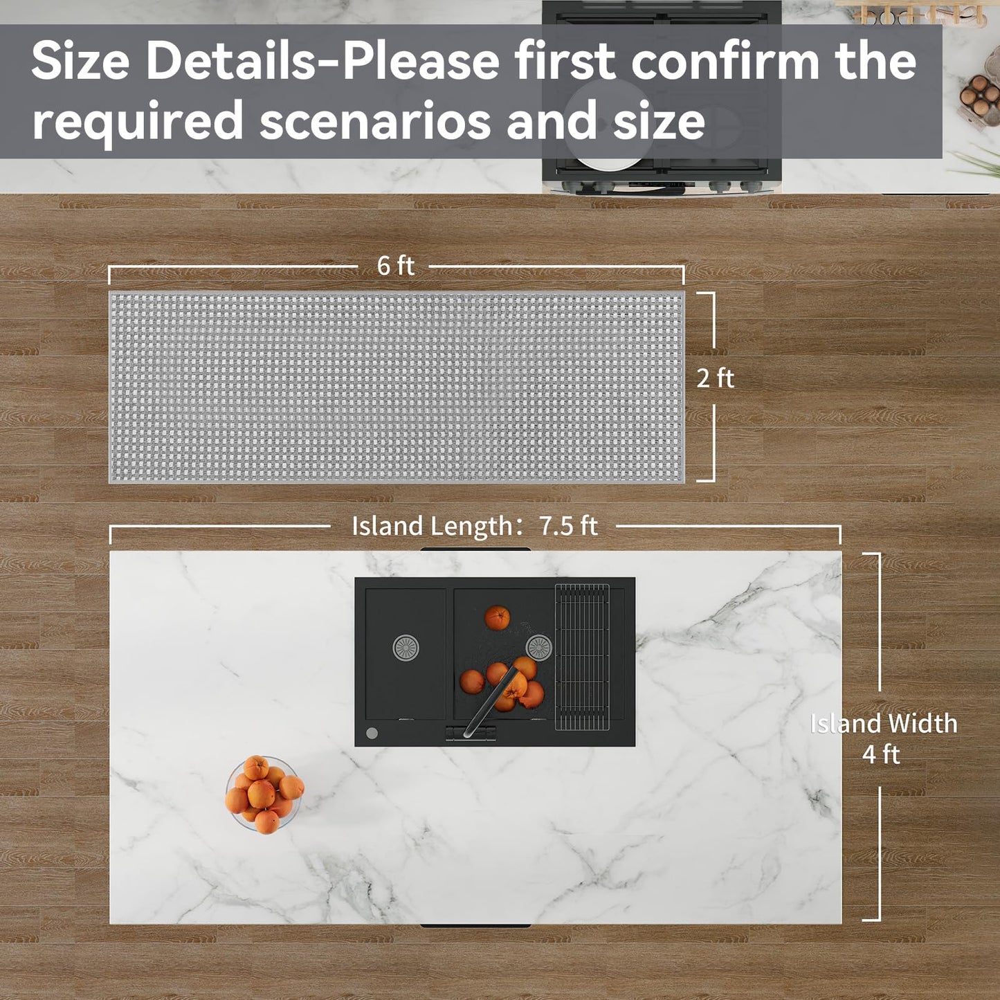 YDKGL 2x6 ft Kitchen Runner Rug Mat Non Slip Boho Woven Hallway Runner Washable, Soft Long Entryway Laundry Hall Floor Runners Rugs Carpet for Indoor Backdoor Bedroom Kitchen Living Room, Gray