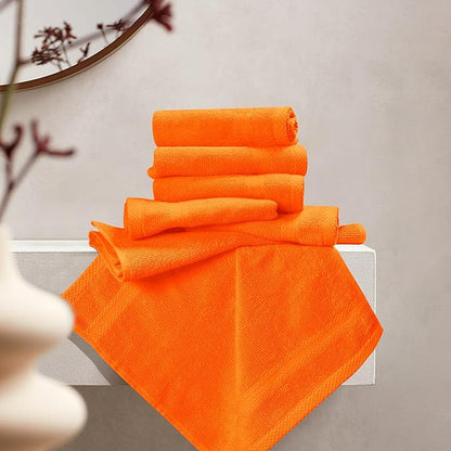 GLAMBURG Ultra Soft 12-Piece Washcloths Set 13x13-100% Ringspun Cotton