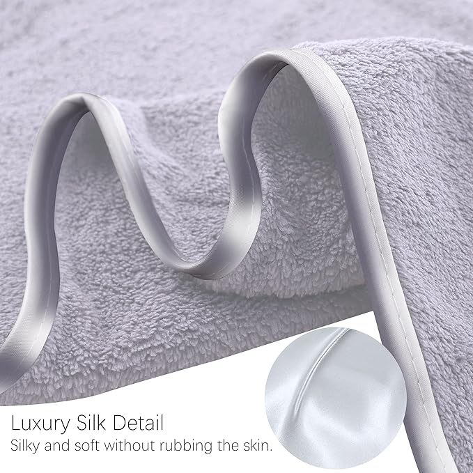 TENSTARS Luxury Silk Hemming Towel Set