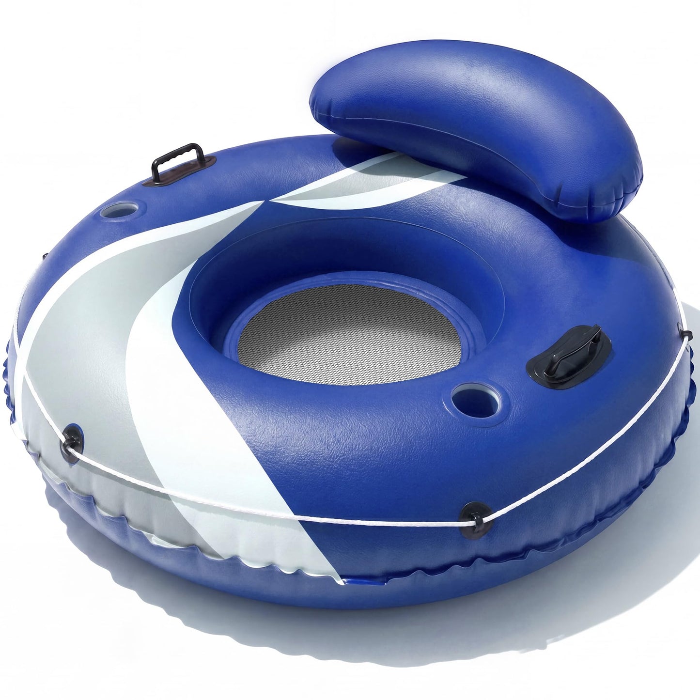 River Tube for Adults, Tube for River Floating, Heavy Duty River Tube for Beach Lake Rafting, River Floats with Mesh Bottom, Puncture-Resistant, Breathable & Fun for Adults, CQ08BL-48''