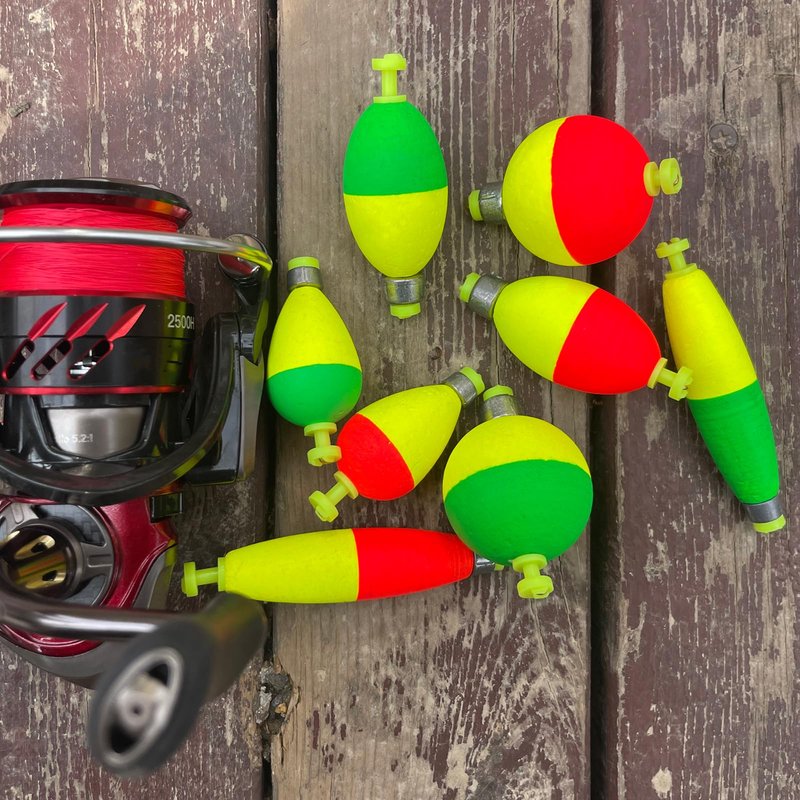 FISHCORNER 12 Pcs Fishing Bobbers Floats,Snap-on Fishing Bobber Ball Shape Fishing Float Corks Weighted Bobbers for Fishing Crappie Panfish Bluegill Trout