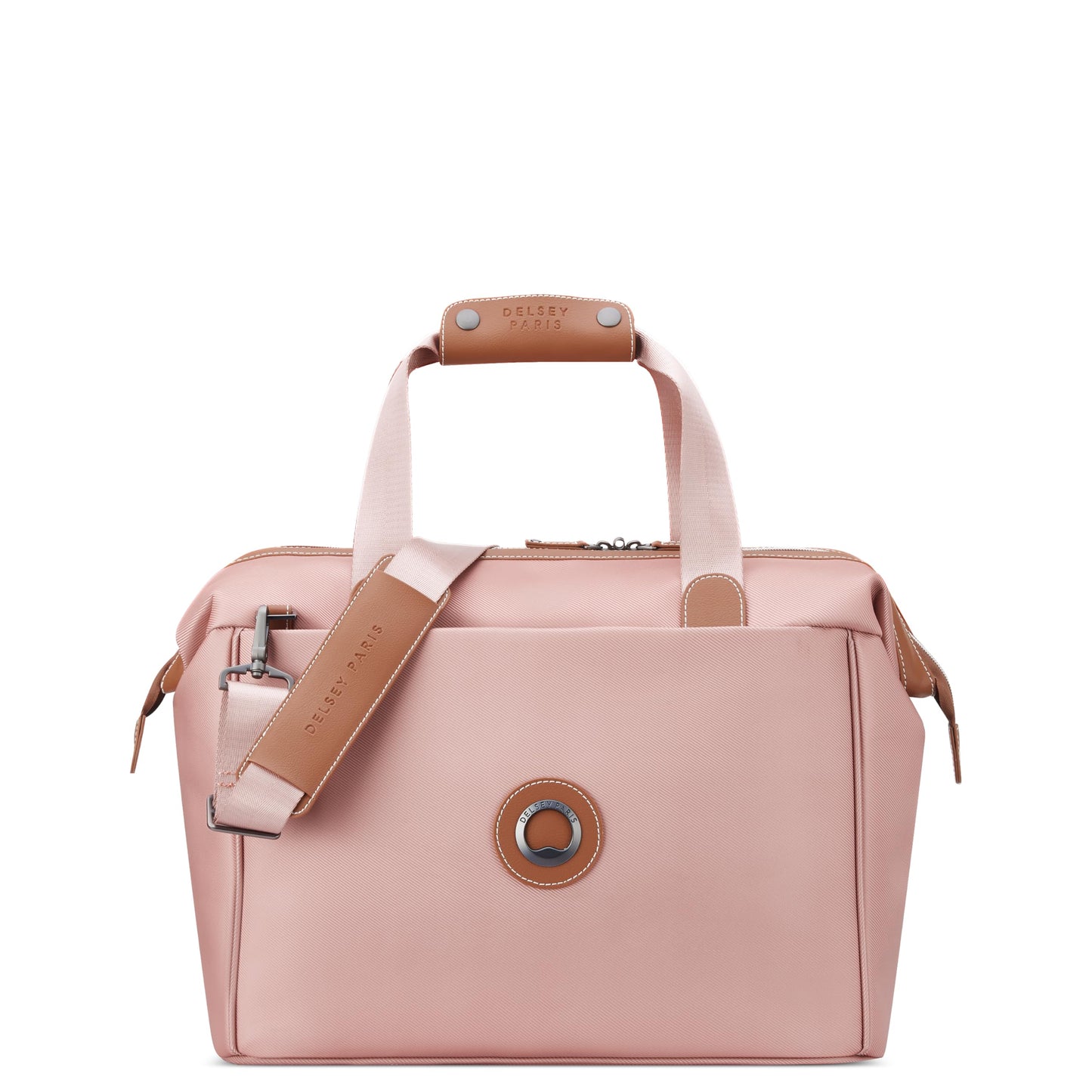 DELSEY PARIS Chatelet 2.0 - Small Weekender - Travel Duffle Bag - Carry On Duffle bag with Laptop Compartment and Shoes Pocket – Lightweight Travel Bag, Blush Pink