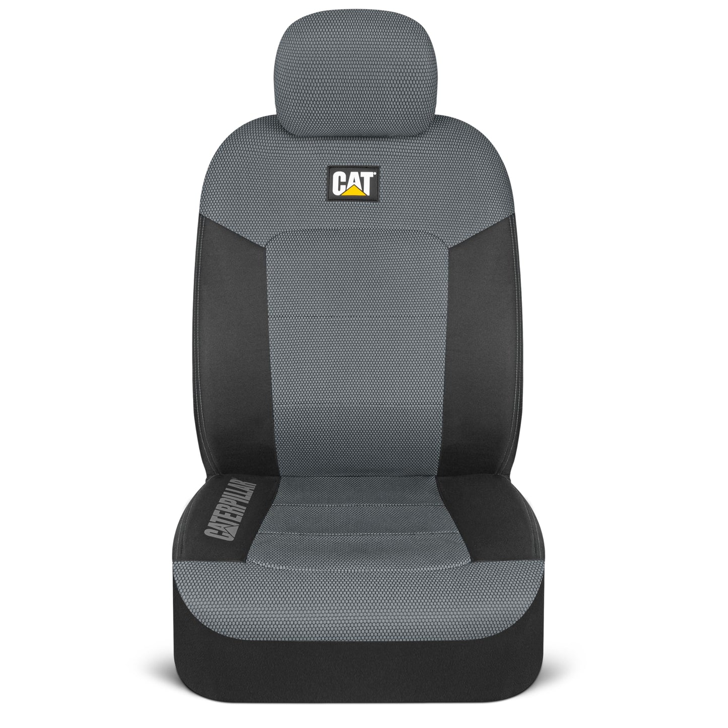 Cat MeshFlex Automotive Seat Covers for Cars Trucks and SUVs – Gray Car Seat Covers for Front Seats, Truck Seat Protectors with Comfortable Mesh Back, Set of 2