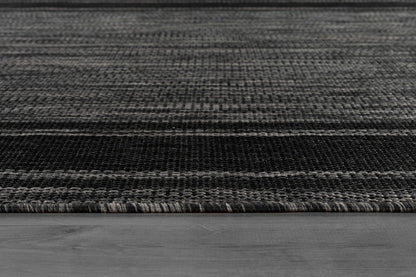 Beverly Rug Outdoor Rug 5x7 Modern Bordered Area Rugs for Indoor and Outdoor Patio Deck Porch Garden Waterproof Weather Sun Resistant Washable Outside Carpet (5 x 7 Black)