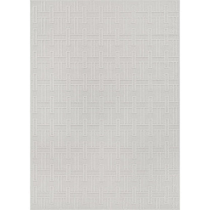 Luul Home Micro Loop Indoor Rug White 5x7 Boho Geometric Neutral Area Rugs for Living Room Soft Luxury Modern Low and High Pile Durable Stain Resistant Non-Shedding Indoor Area Carpet 5 x 7