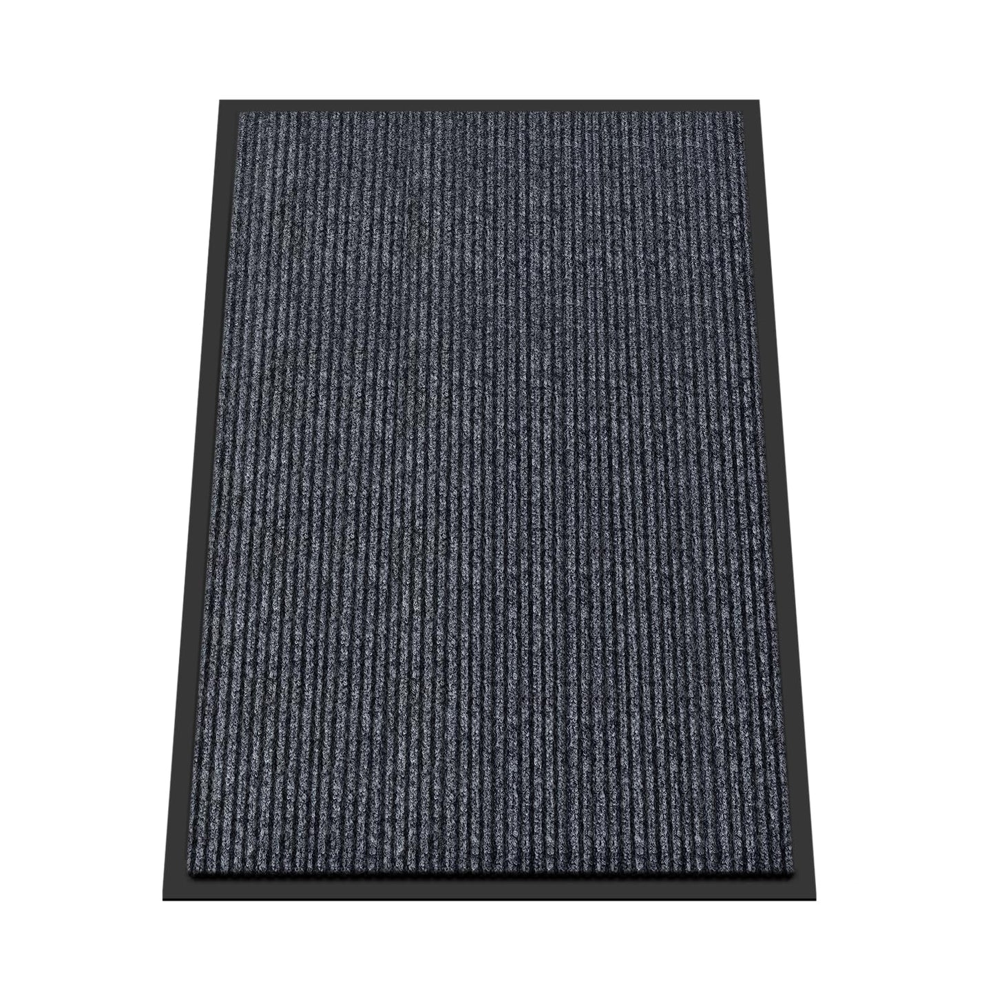 Kuyal Front Door Mat, 2'x3' Indoor Outdoor Entrance Mats, Commercial Floor Inside Outside Entrance, Heavy Duty Durable Welcome Mat, Rubber Backing Non Slip Outdoor Mats for Entryway,Dark Gray