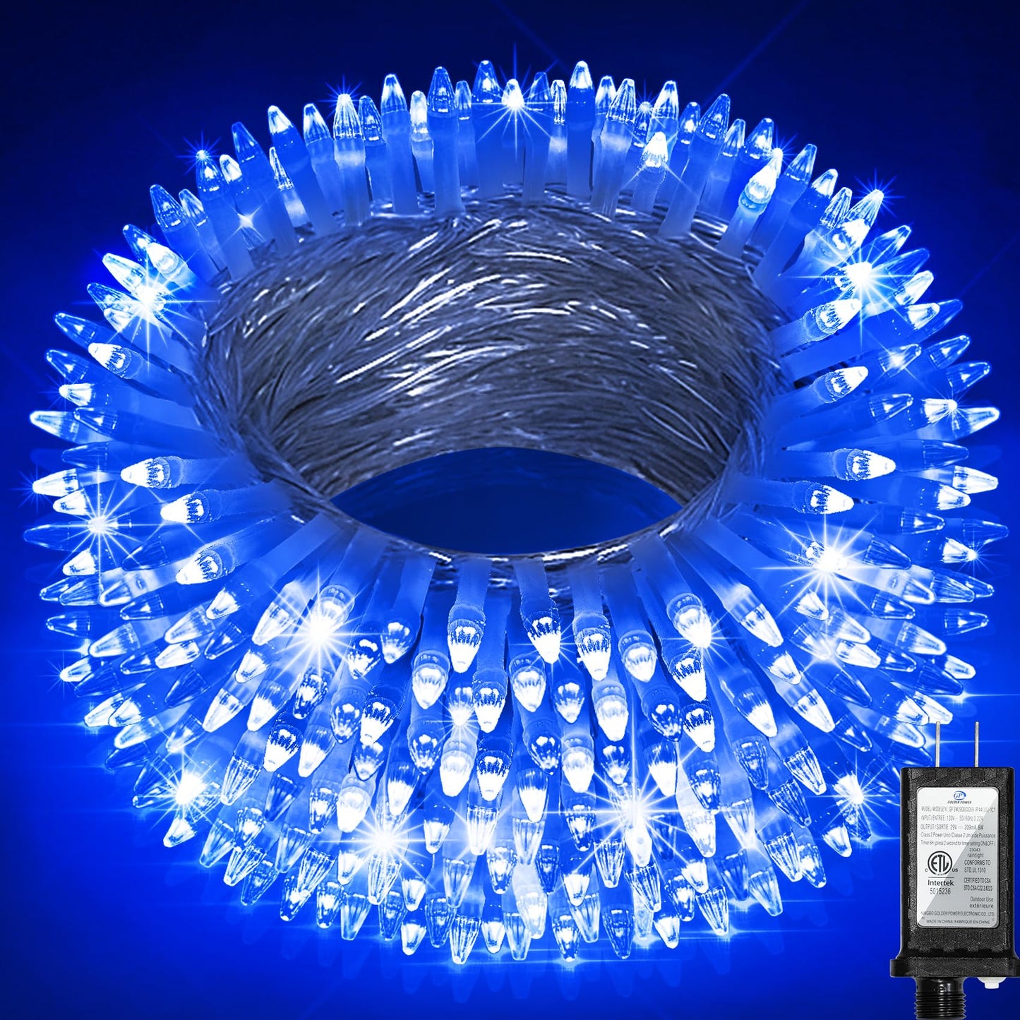 XIKENGSHQ 1500LED Christmas Lights Outdoor Use, 470ft 12 Modes Blue LED String Lights with Timer Dimmable, Waterproof Christmas Tree Lights for Xmas Patio Yard Fence Balcony Garden Party Decor Blue