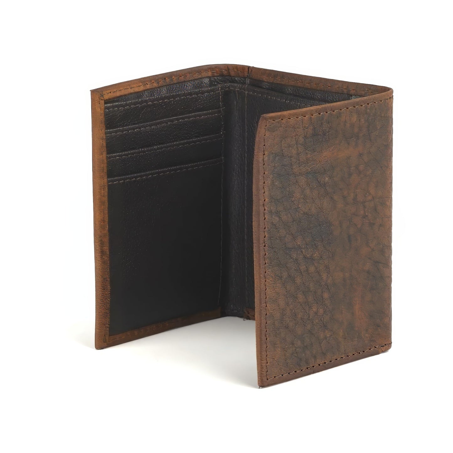 ARIAT Trifold Wallet Emboss Corner Logo Brown One Size