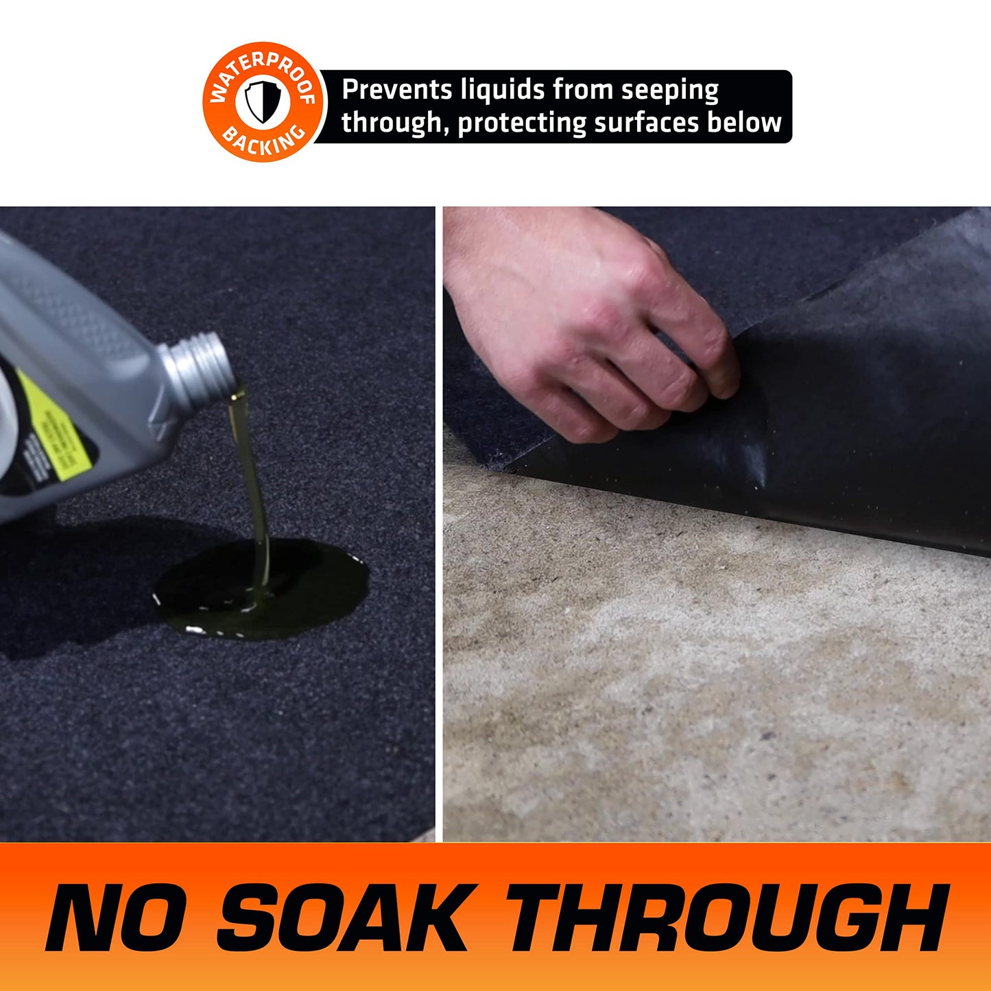 Armor All Premium Oil Spill Mat, Garage Floor Maintenance Mat (30" x 59"), Absorbent Oil Pad, Reusable, Washable, Durable, Waterproof Backing Contains Liquids, Protects Surface (USA Made)