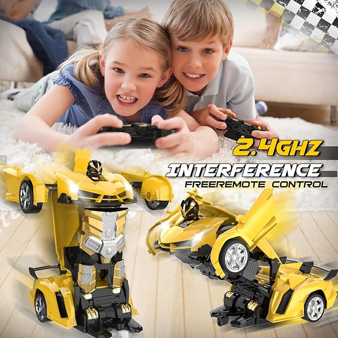 Transform Remote Control Car Toy for Kids 4 5 6 7 8 Remote Control Car for Boys 4-7 Transform Cars for Boys 4-6 Toy Car 5 Year Old Boy Toys for 3 4 5 6 7 8 9 10 11 12 Years Old Boy