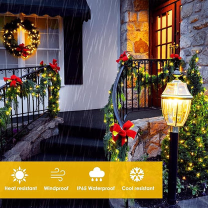 2-Pack Solar String Lights for Outside, Total 200LED Solar Christmas Fairy Lights Waterproof, Outdoor Twinkle Light Copper Wire 8 Modes Fairy Light for Xmas Tree Party Wedding Decor (Warm White)