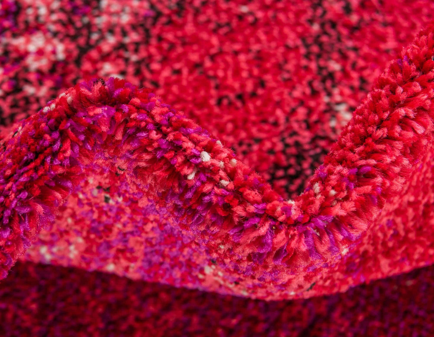 Unique Loom Jardin Collection Colorful, Vibrant, Abstract Watercolor Area Rug (6' 0 x 9' 0 Rectangular, Pink/ Red)
