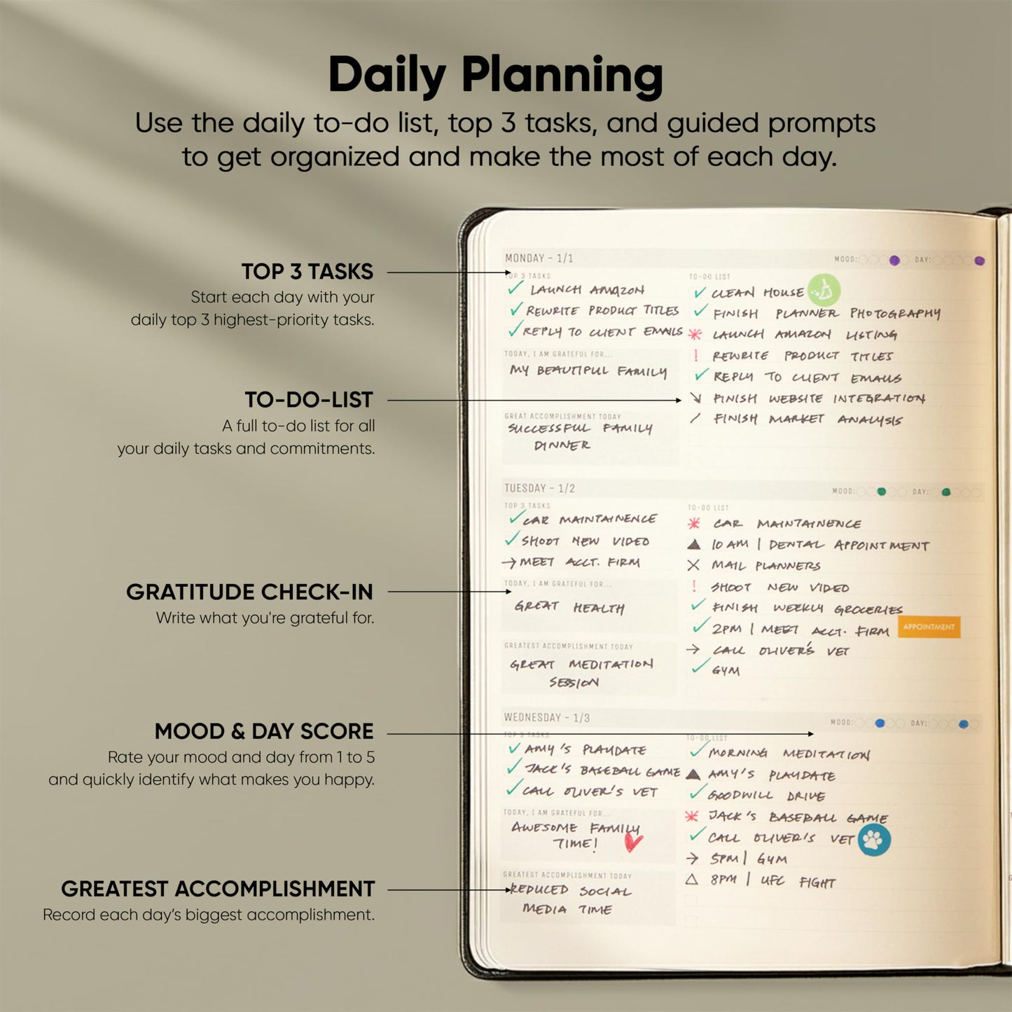 Dated, 2026 Planner, 5.8” x 8.3” - The #1 Productivity Planner to Achieve Your 2026 Goals - Planner 2026-2027 by PRODUCTIVITY STORE (A5, BLACK)
