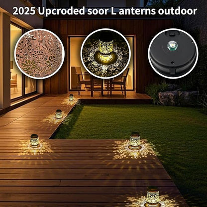Solar Outdoor Hanging Lanterns,Hummingbird/Dragonfly Decor Lantern,Waterproof Metal Decorative Garden Light for Patio Yard Lawn Backyard Front Porch,Gifts for Women Mom Grandma (Hummingbird)
