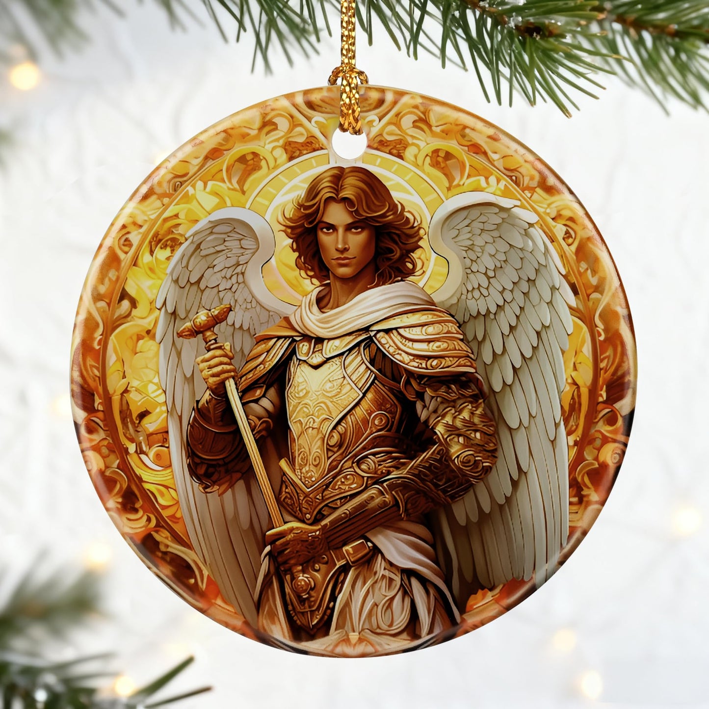 Archangel Michael Ornament for Christmas Tree, Warrior Angel Decor, Christmas Ornaments | Christian Religious Gifts, Faithful Gifts, Spiritual Guardian Gifts, Gift Ideas, Giftbox Included