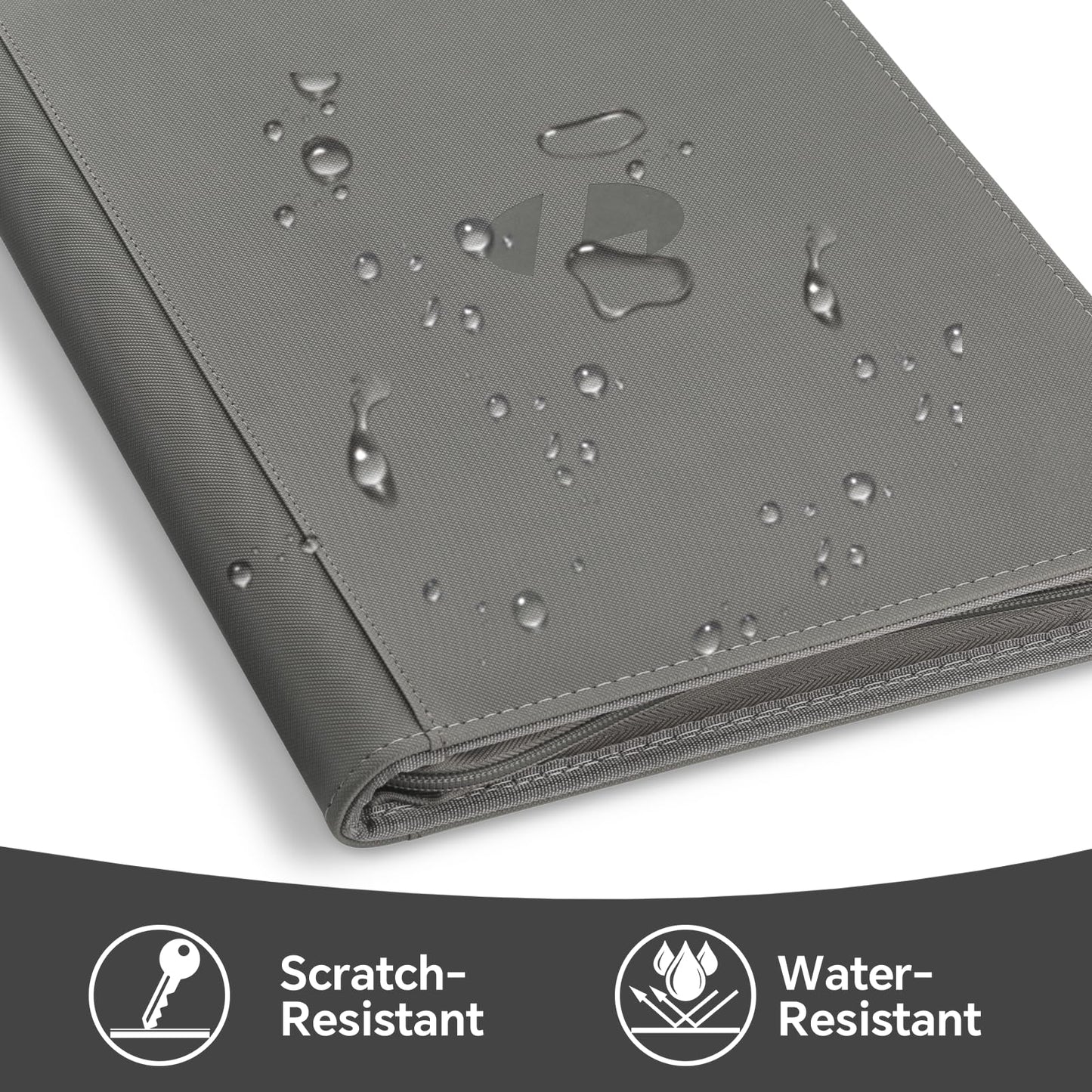 Trading Card Binder, Premium 9-Pocket Double Sided 540 Pocket PU Card Collection Binder, Collectible Trading Card Albums for MTG, TCG, Sports Cards (Grey)