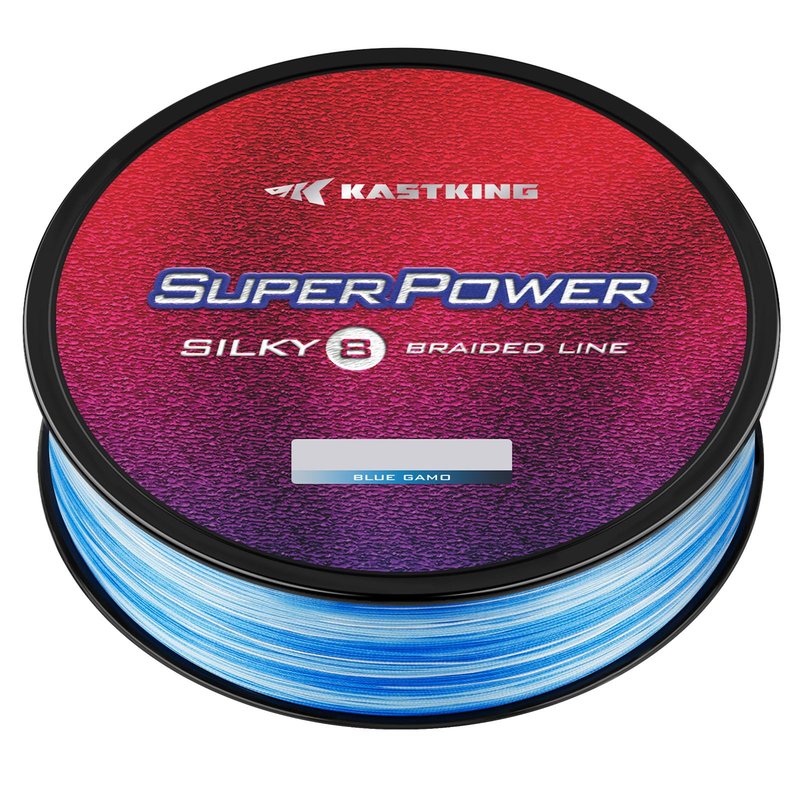 KastKing Superpower Silky8 Braided Fishing Line, Blue Camo, 8 Strands, 40 LB, 150 Yds