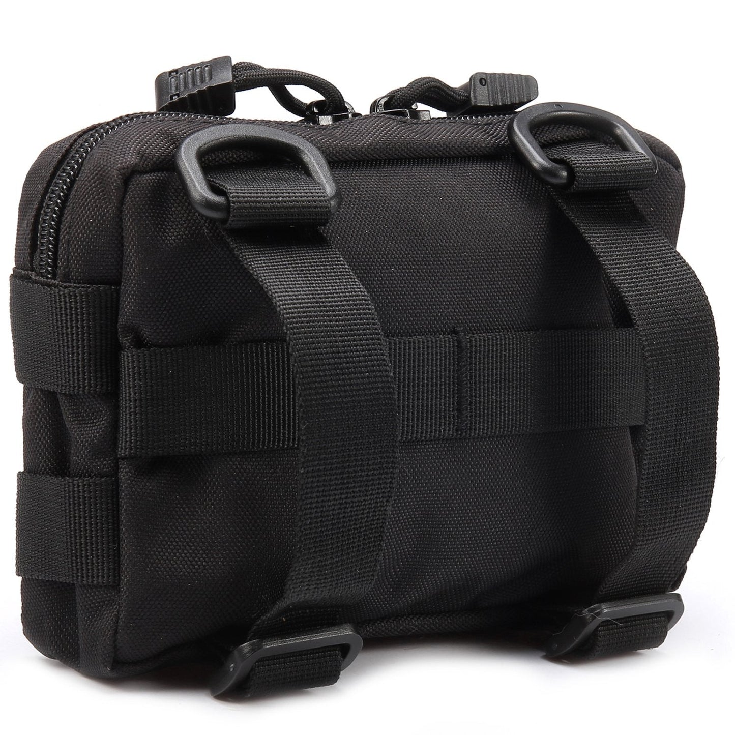 Novemkada MOLLE Pouches - 2 Pack Tactical Compact Water-Resistant Utility Gadget Gear EDC Pouch (Pack of 2 Black+Tan)
