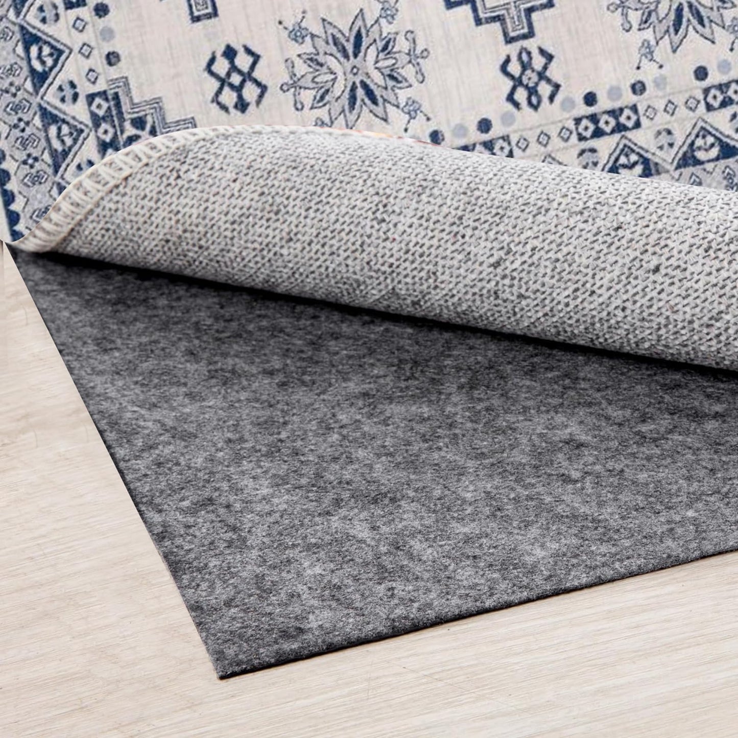 Yxzhyaba 100% Waterproof Rug Pad, 6x9 ft Extra Large Area Rug Non-Slip Carpet Pad, Non-Slip Rug Pads for All Floors and Finishes, Felt Pad for Hardwood Floors, Keeps Carpets in Place Soft and Safe