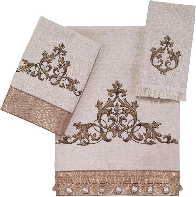 Avanti Linens - Bath Towel, Soft & Absorbent Cotton Towel, Embroidered Bathroom