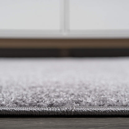 JONATHAN Y Haze Solid Low-Pile Gray Indoor Area Rug 3x5, Coastal,Bohemian,Minimalist,Classic, Easy-Cleaning for Living Room,Bedroom,Kitchen,Pet Friendly,Non-Shedding (SEU100A-3)