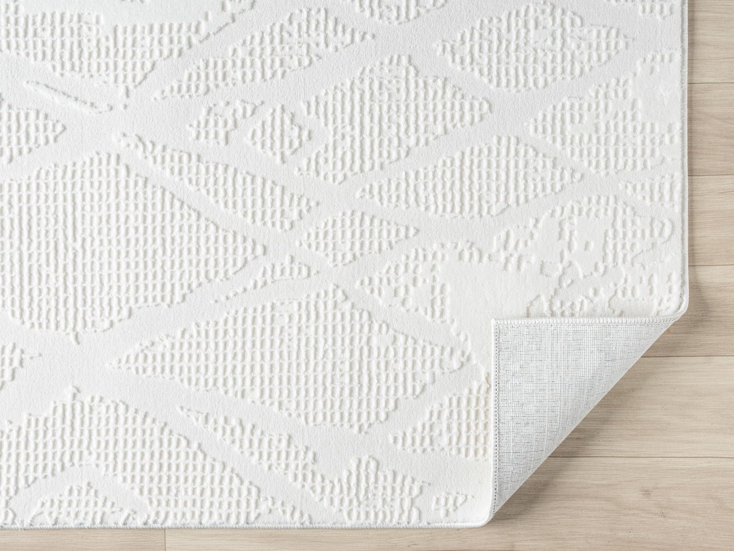 RUGGERRUGS Adel Modern Area Rug for Living Room, 5x7 Rustic Distressed Abstract Cream Neutral Rug, Medium Pile Stain Resistant Carpet for Bedroom, Dining Room or Kitchen (5' x 7', Cream)