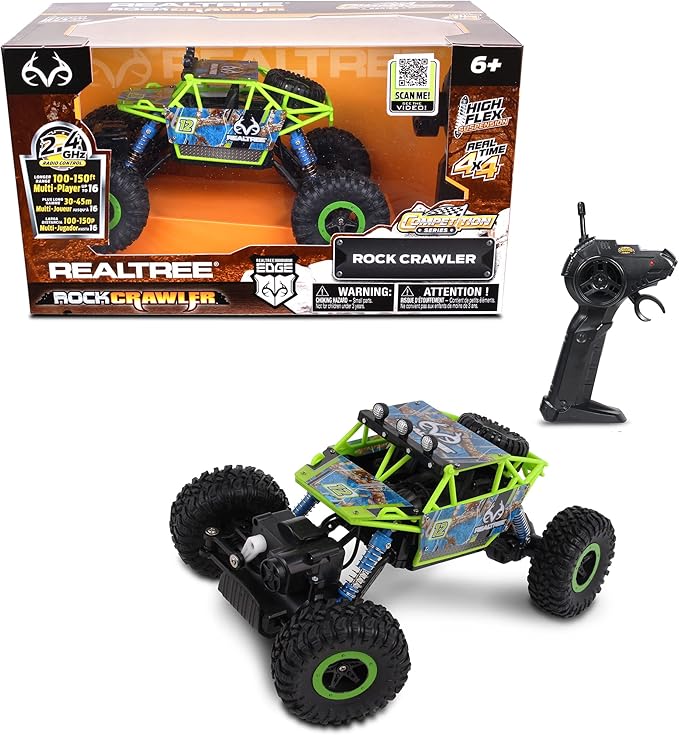 NKOK Realtree: 1:16 Scale RC: Rock Crawler - Edge Camo Green - 2.4 GHz Radio Control #81611 Competition Series Real Time 4x4 Officially Licensed Ages 6+