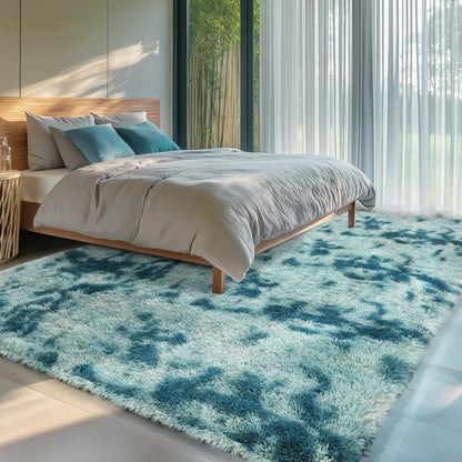 Sour Lemon 8x10 Area Rugs for Bedroom, Living Room Fluffy Rug, Large Area Rug Shag Shaggy Carpet Soft Plush Furry Bedside Rug, Machine Washable Area Rug for Kids Girls Boys Home Decor Anti Slip