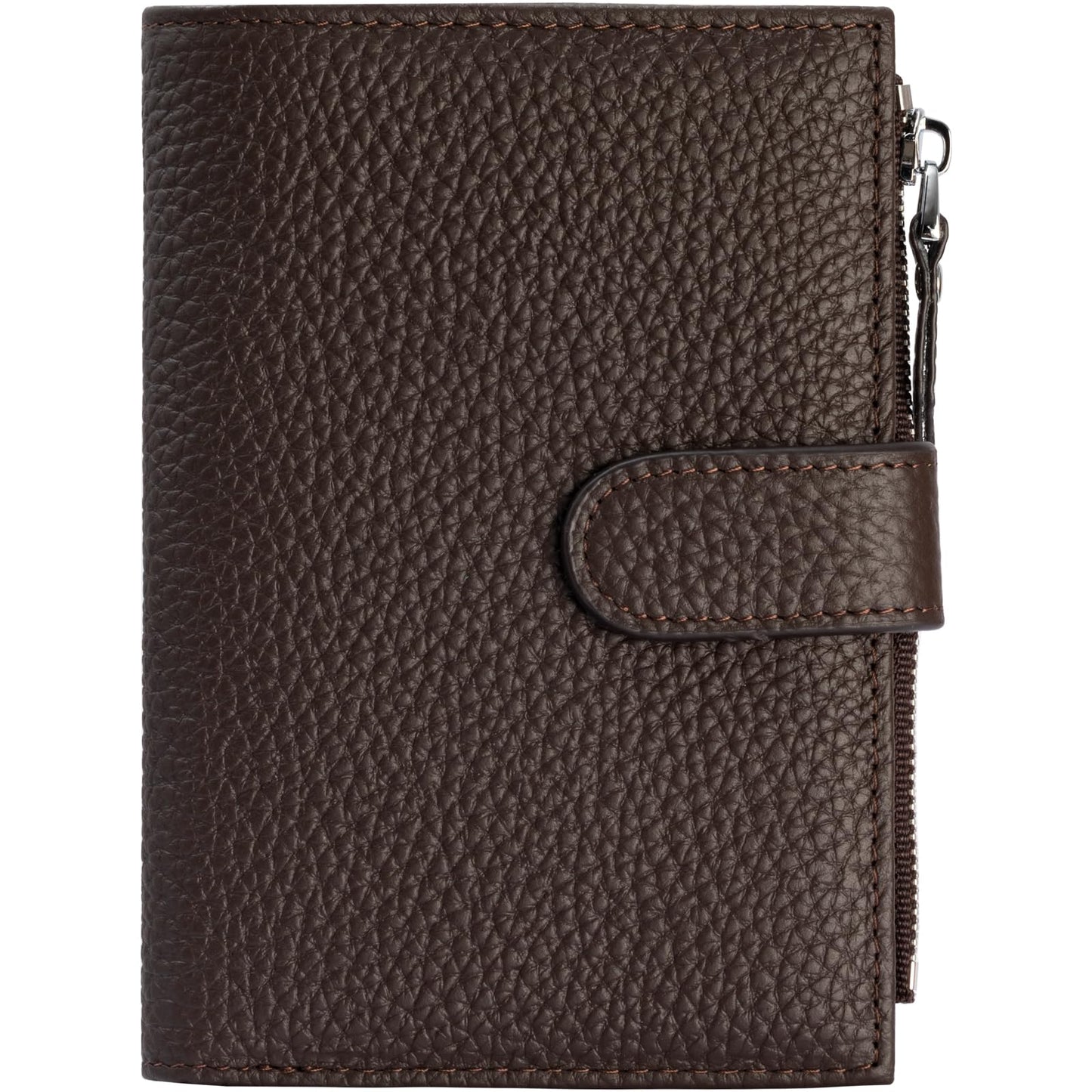 ilovever Passport wallet and Card Slot Combo RFID Blocking Slim Leather Travel Passport Wallet for Men and Women with Zippered Coins Pocket Passport holder, Dark Brown