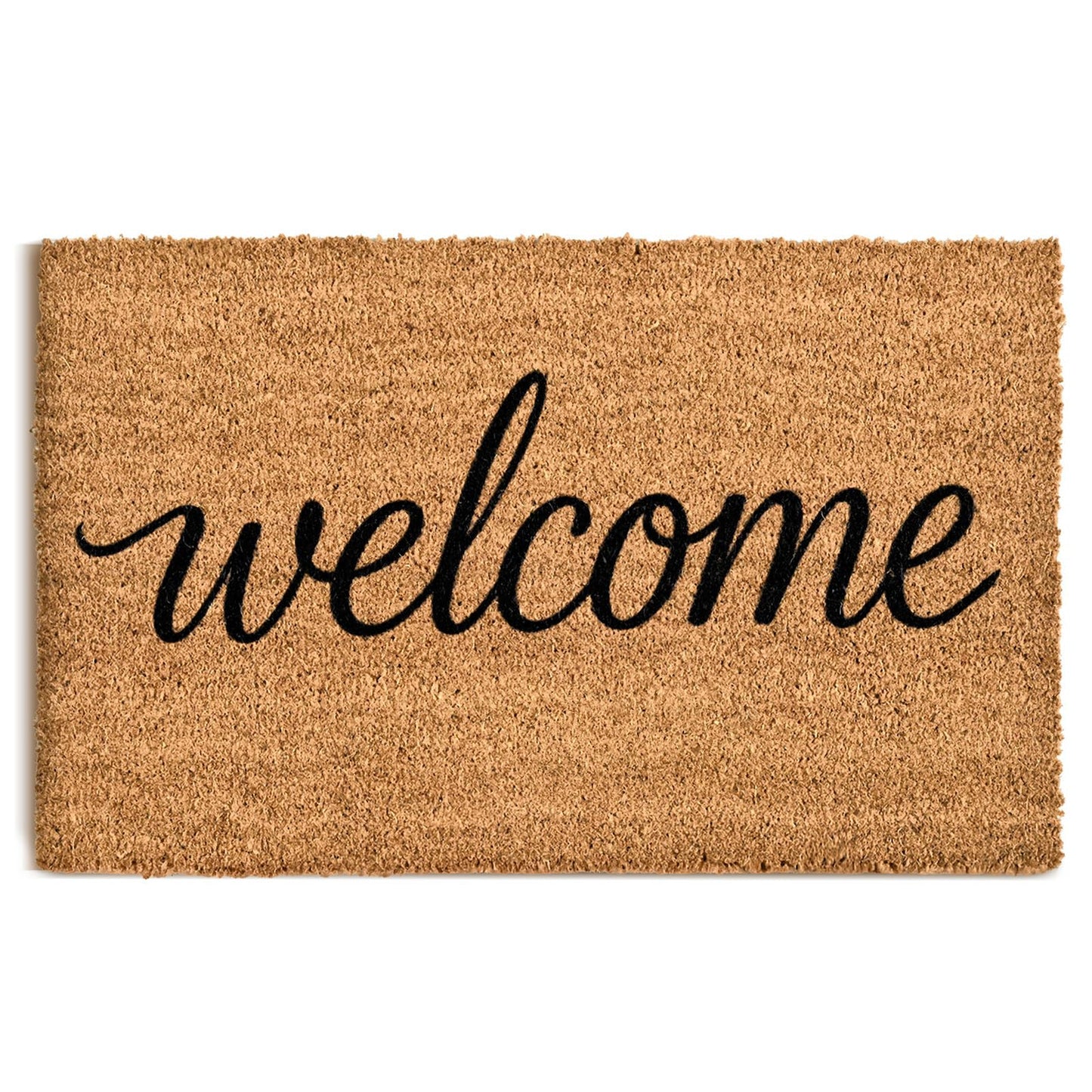 ULTSOFE Natural Coco Coir Door Mat with Heavy Duty Backing, 17" x 30" Anti-Slip Coconut Welcome Mat Outside Entrance, Easy Clean Front Door Doormat for Entry, Porch, Patio, Garden, Garage, Mudroom