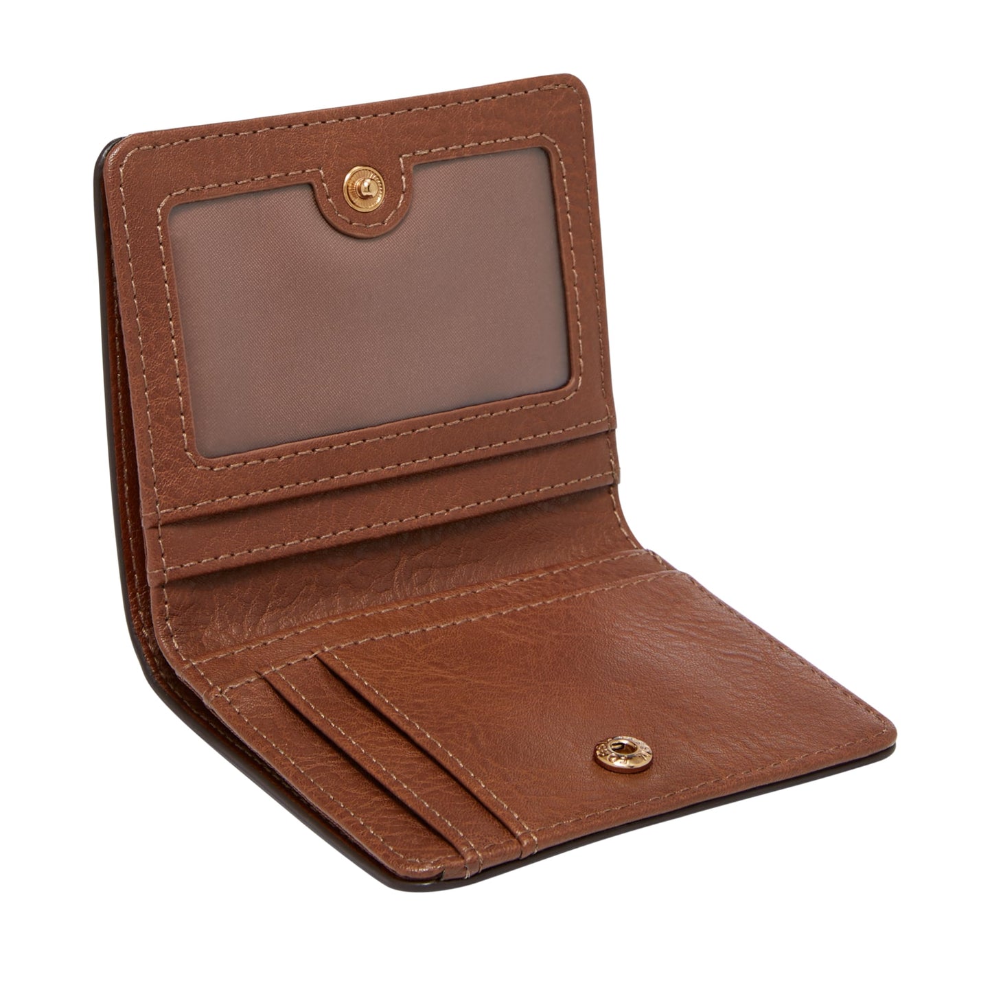 Fossil Women's Wallet, Logan Leather Wallet RFID Blocking Small Bifold, Brown