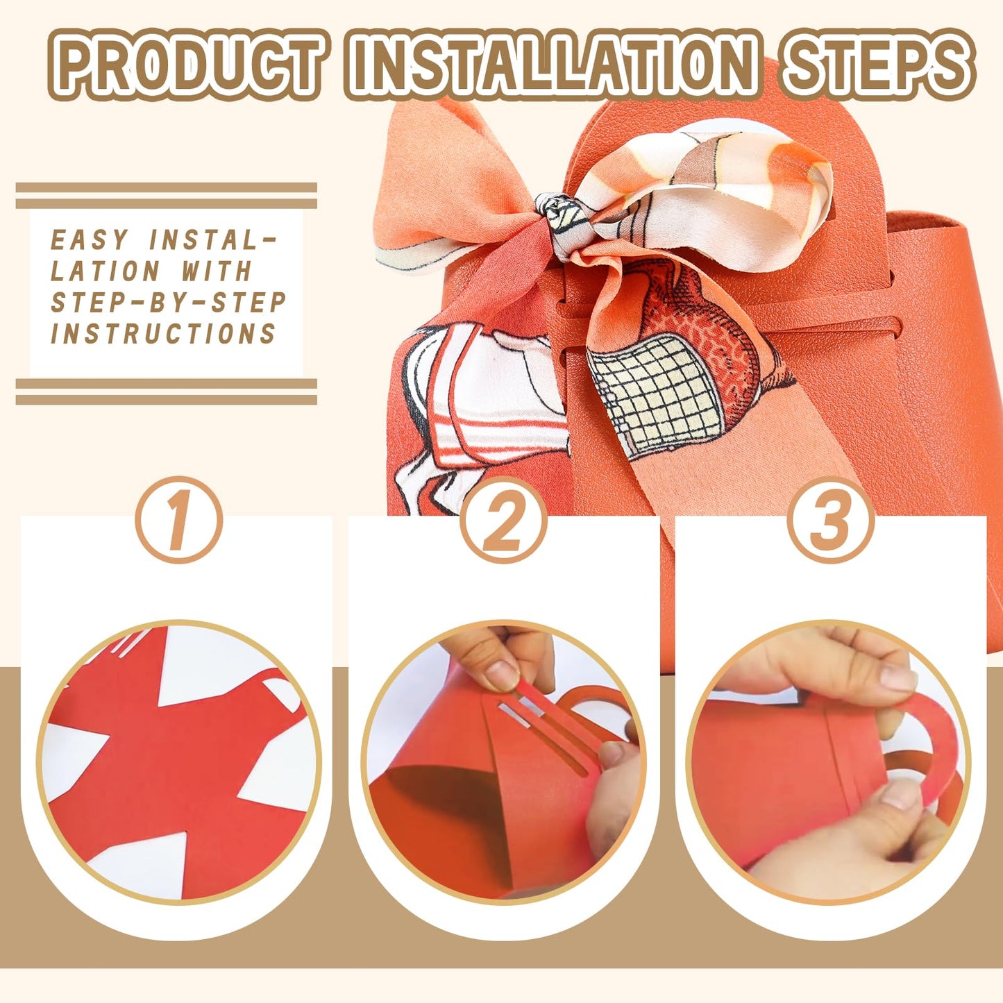 LPEIEB 12 Pack Leather Ribbon Candy Bag Gift Bags PU Wedding Gift Bags with Handle Ribbon Reusable Party Favor Boxes for Weddings Birthdays Christmas Baby Showers Halloween(White)