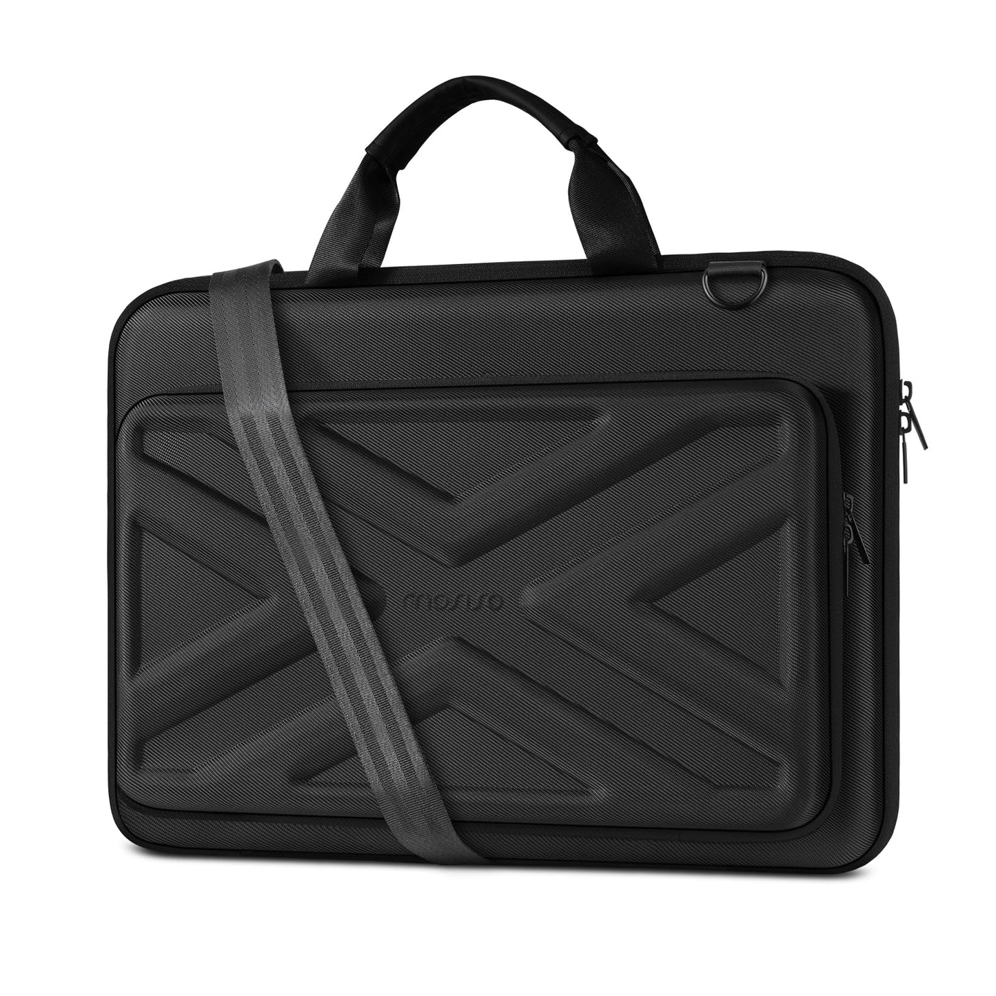 MOSISO Laptop Bag for Men,15-16 inch Computer Bag Compatible with MacBook Air 15 inch/Pro 16 inch, HP, Dell, Lenovo, Asus, Acer, Hard Shell Laptop Case with Front Pocket&Shoulder Strap, Black