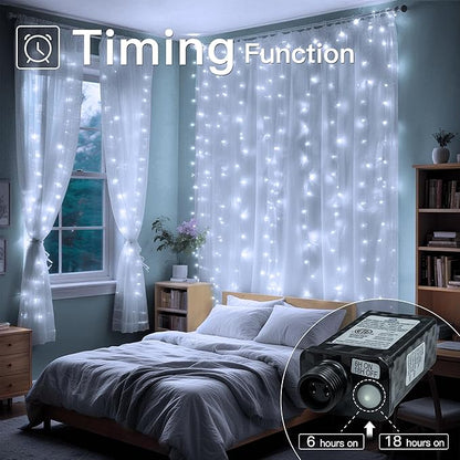 Christmas Decorations Connectable White String Lights Indoor, 150 LED Super Bright String Lights, 8 Modes Christmas Lights Plug in Twinkle Fairy Lights for Classroom Decorations