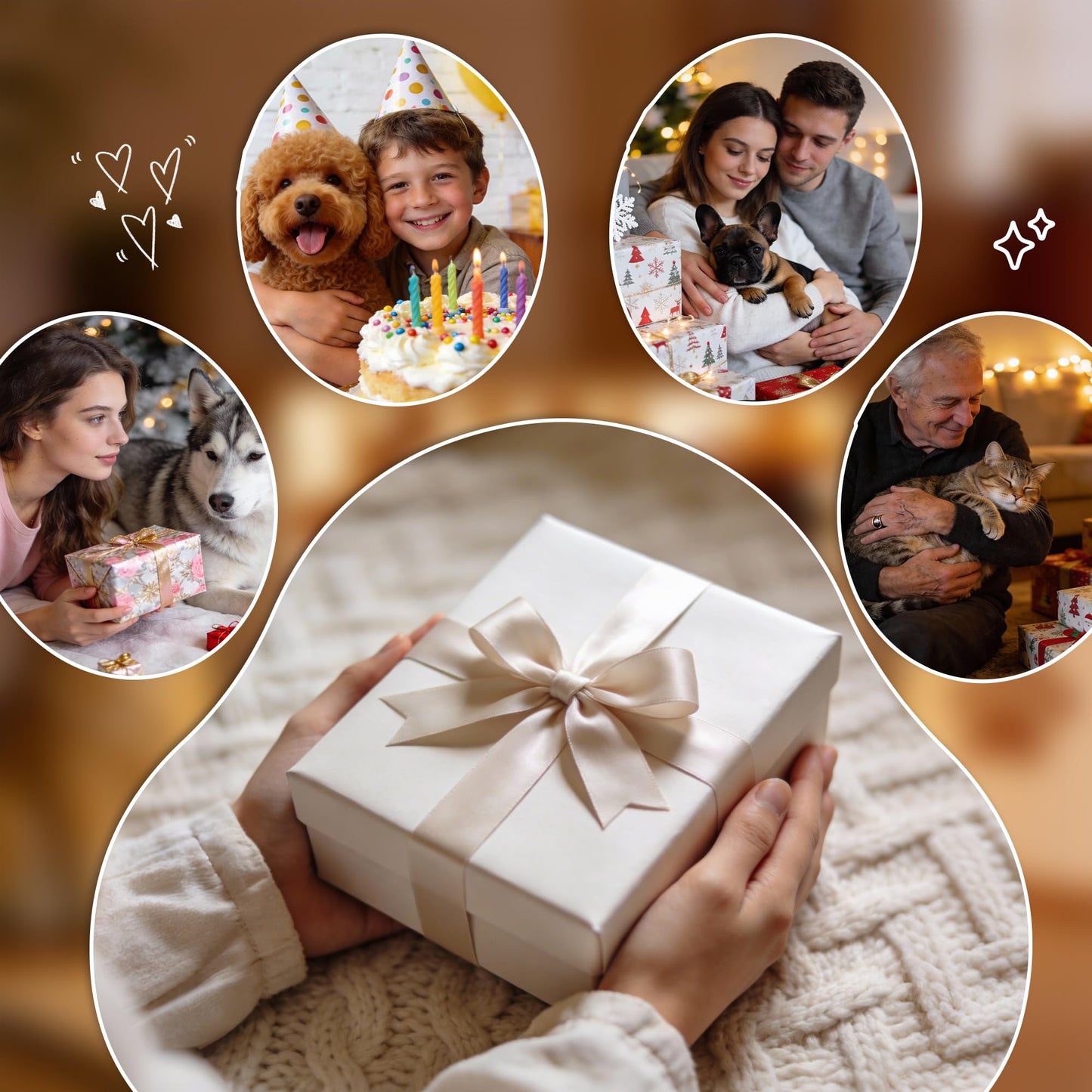 Dog Photo Frame with LED Night Light, Pet Memorial Gifts Light up Picture Frame Paw Prints Design, Personalized Sympathy Gift for Loss of Dog Cat Owner, Home Tabletop Decor for Pet Lovers (4x6 inchs)