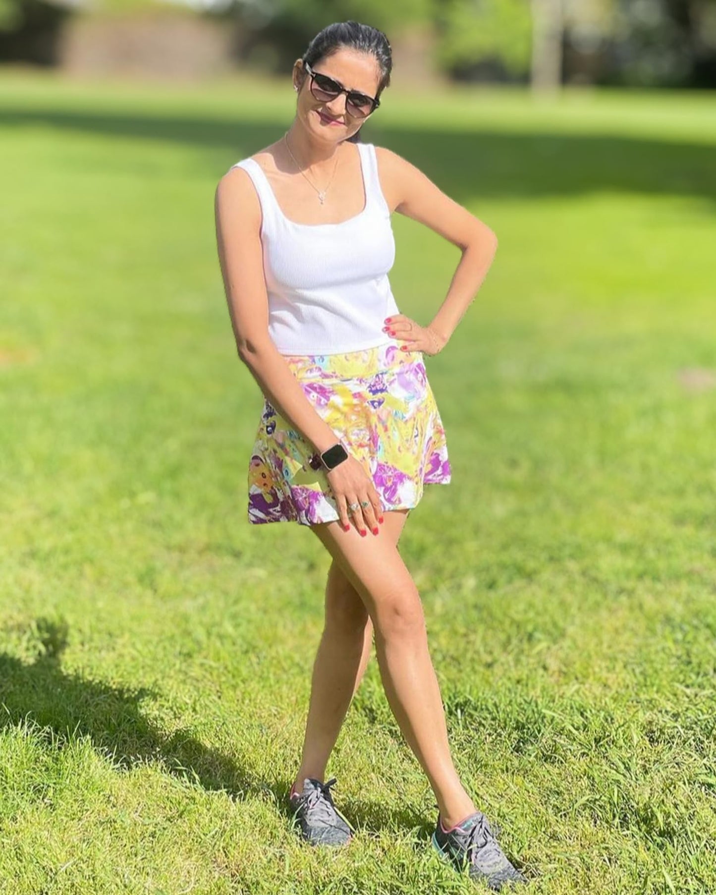 Stelle Women Tennis Golf Skirts High Waisted with Pockets Inner Shorts for Athletic Skorts Sports Running Pickleball (PP,XL)