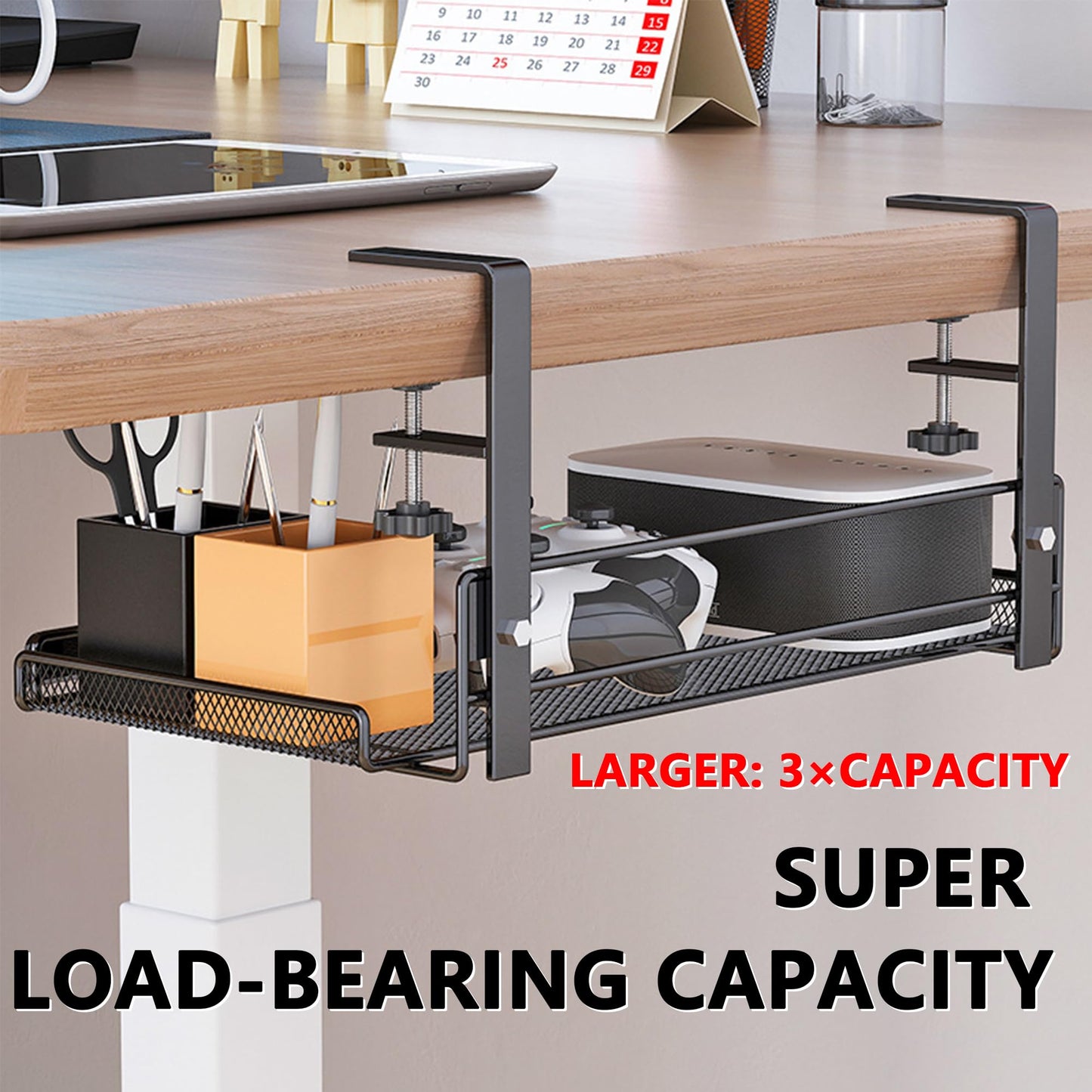 LIFEFAN Under Desk Cable Management Tray Cord Wire Shelf Organizer (Large)