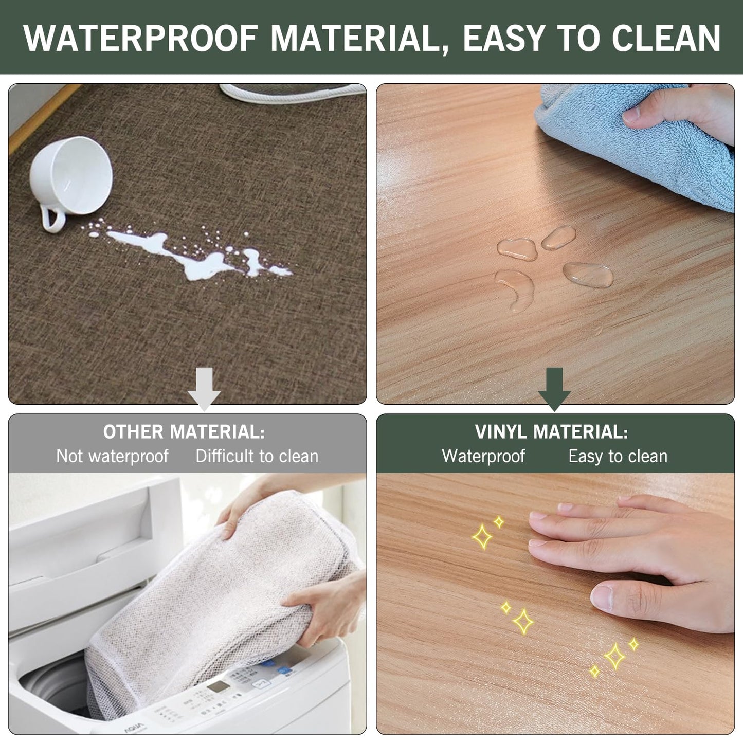 tixpol Plastic Floor Mat for Home, 5' x 7' Waterproof Area Rug for Living Room, Non-Slip Area Rug for Dining Room, Vinyl Floor Protector Mat for Kitchen Entryway - Kids & Pet Friendly (Clear)