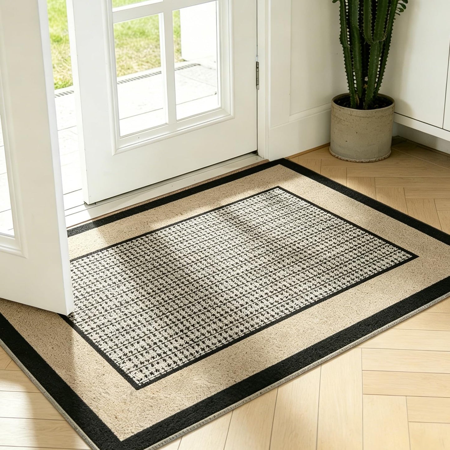 Dirt Trapper Mud Mat for Dog Muddy Paws, Non-Slip Washable Low Profile Doormat, Absorbent Stain Fade Resistant Quick Dry Entrance Mat for Indoor Outdoor Front Back Door Entryway Patio Porch(Mist)