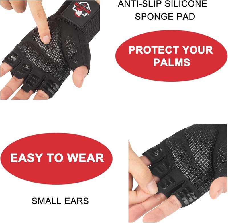 Spartan Gym Gloves - Weight Lifting Gloves with Wrist Support | Breathable Non-Slip Grip for Men & Women