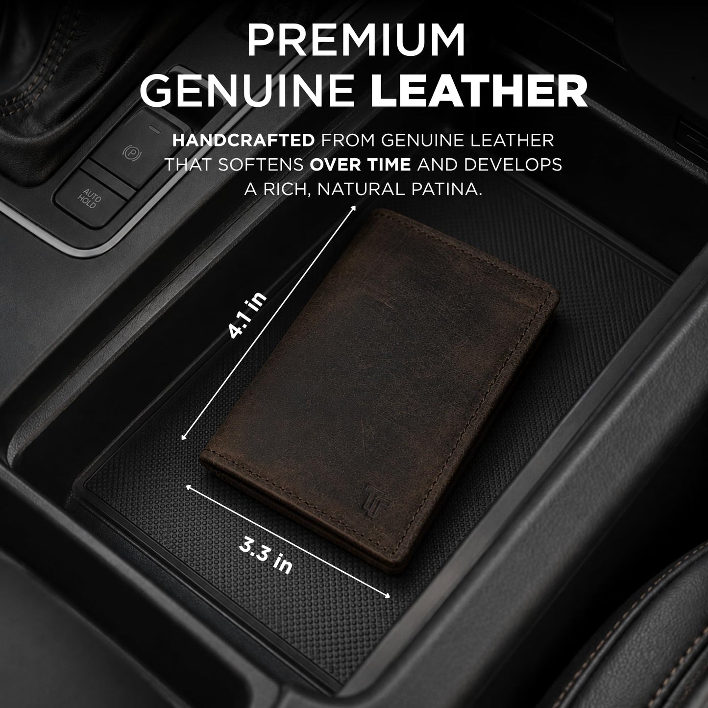 TRUTANN Leather Wallet – TrifoldCard Holder | Real Genuine Leather Mens Wallet | RFID Secure | Fits 8 Cards | Tap to Pay Feature | Quality Credit Card Holder (Brown)
