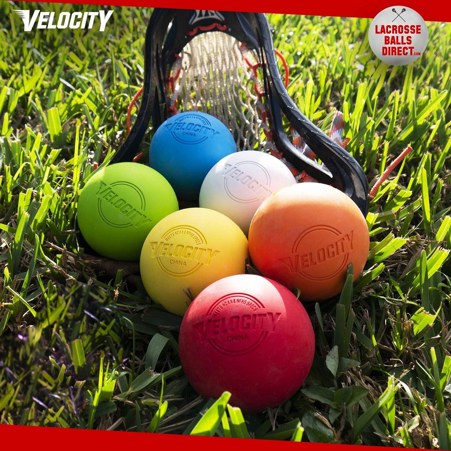 Velocity Practice Lacrosse Balls - 1, 2, 3, 6, 12, 18, 24, 36, 60 and 120 Packs - Official Size and Weight - White