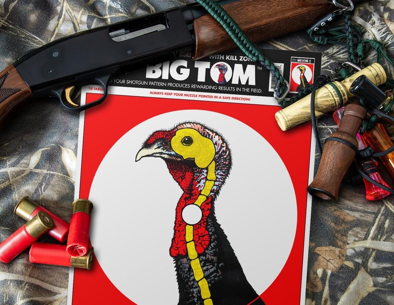 Life-Size Turkey Shooting Target - Ultra Bright Realistic Design, 12.5x19 Inch for Shotgun & Bow Practice