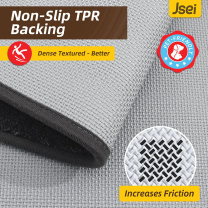 JSEI Entryway Rugs Doormat 20"x32", Non-Slip Dirt Trapper Door Mats Indoor, Washable Absorbent and Stain Resist Welcome Floor Mat for Front Door, Dog Door Mat, Dirty Wet Shoes & Paws, Dark Grey