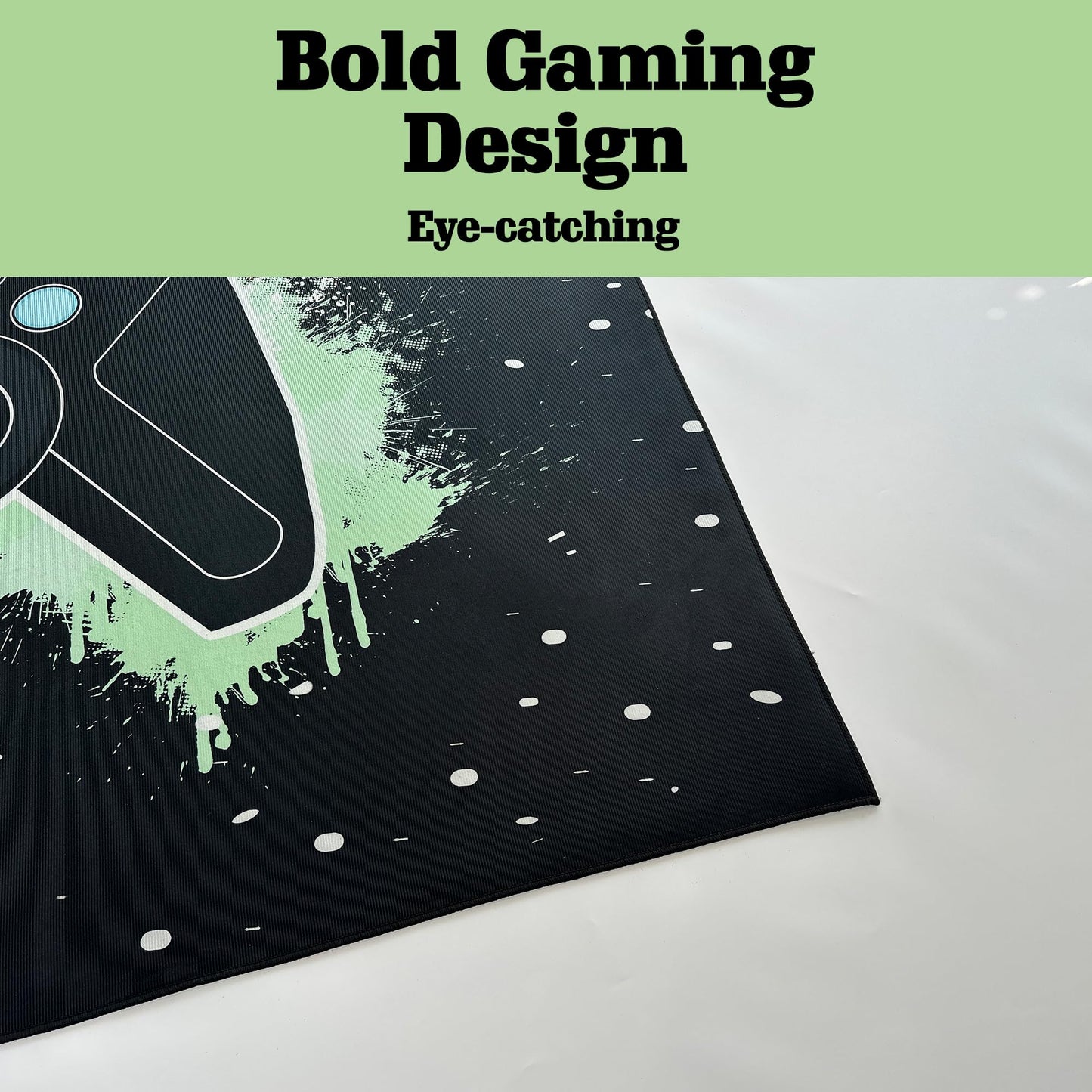Vesocro Gamer Rug for Room,5x7 ft Non-Slip Cool Gaming Carpet for Bedroom Livingroom and Game Room Rugs Decor