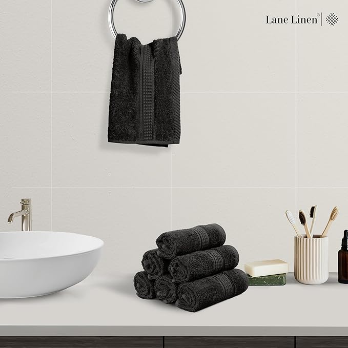 LANE LINEN Washcloths 12 Pack