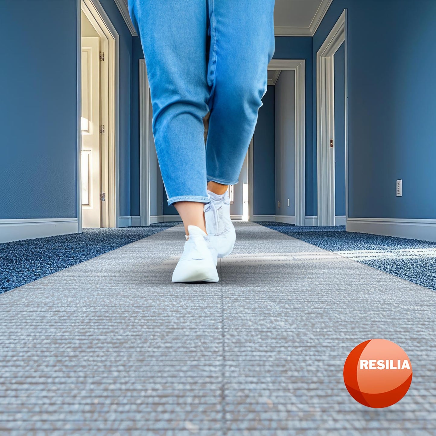RESILIA Deep-Pile Carpet Runner - Plastic Vinyl Carpet & Rug Protector, Waterproof Clear Vinyl Floor Runners, 36 Inches Wide x 6 Feet Long, Made in The USA