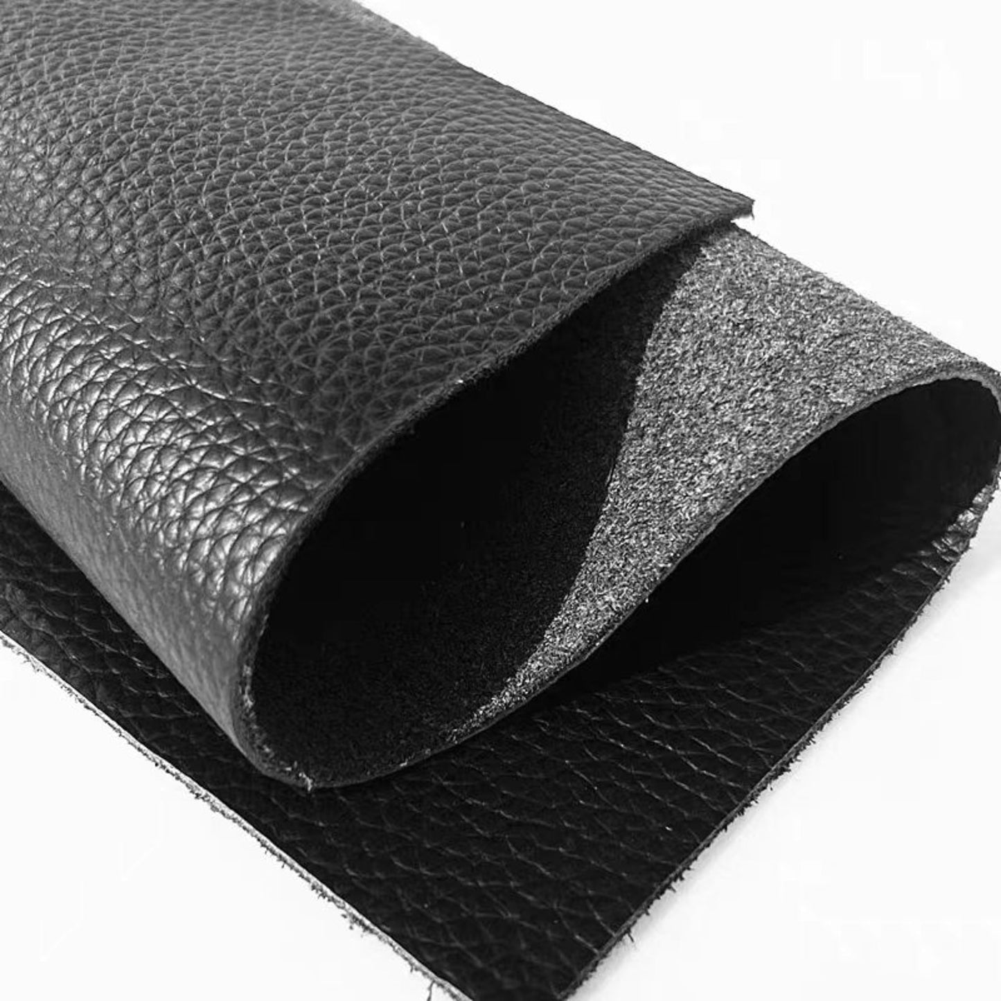 Black Leather, 1.4-2.0mm Thickness for Wallets, Briefcases, Sofa & Stool, Leather Sheets for Crafting (Black lizhiwen12×24" 1pc