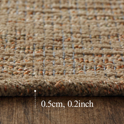 GENIMO 8X10 Neutral Area Rugs for Living Room, Hand Woven Machine Washable Non Slip Textured Soft Rug, Handmade Rustic Braided Low Pile Rugs for Farmhouse, Bedroom Office Rug in Jute Color