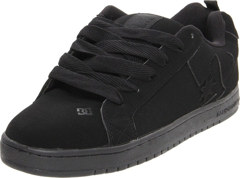 DC Men's Court Graffik Skate Shoe, Black/Black/Black, 13 D D US